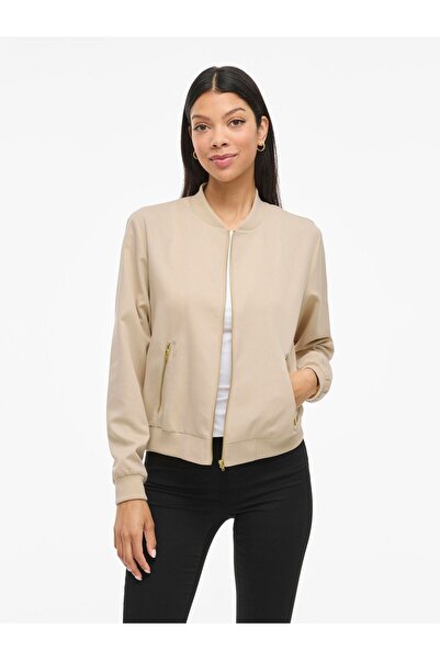 VILA Bomberjacke VIBUBBLE Reißverschluss