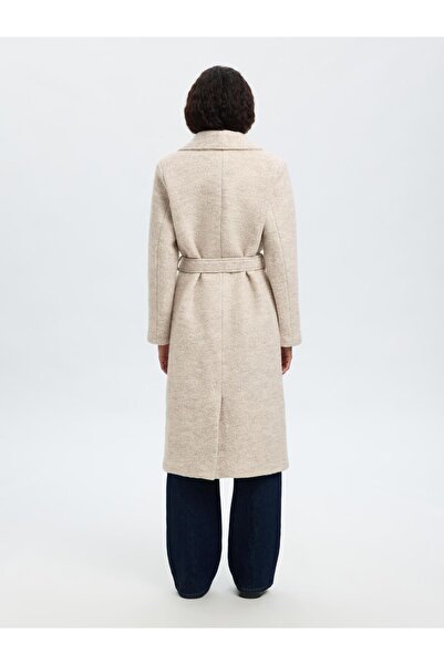 Selected Femme Langer Mantel Wollmix Bouclé