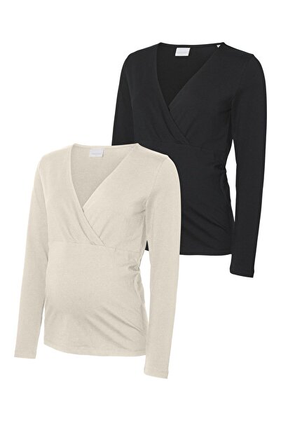 Mama Licious Top Eng anliegend V-Ausschnitt Top