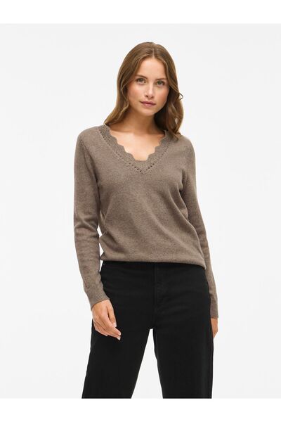 VILA Strickpullover VINIKOLINA V-Ausschnitt