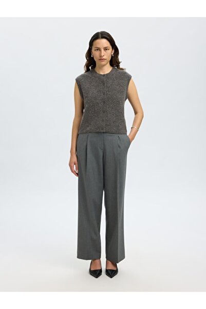 Selected Femme Strickweste Wollgemisch