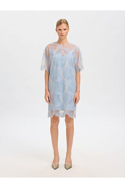 Selected Femme Midikleid Spitzen