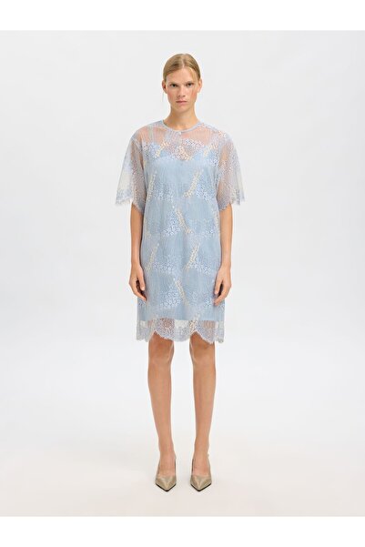 Selected Femme Midikleid Spitzen