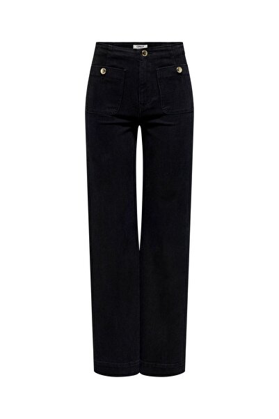 ONLY Jeans mit weitem Bein ONLMADELINE Hohe Taille Weiter Beinschnitt Jeans