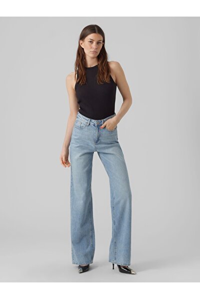 Vero Moda Weit geschnitten VMTESSA Hohe Taille Weiter Beinschnitt Jeans