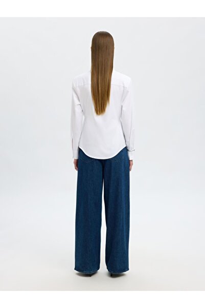 Selected Femme Slim Fit Hemd Baumwollmix