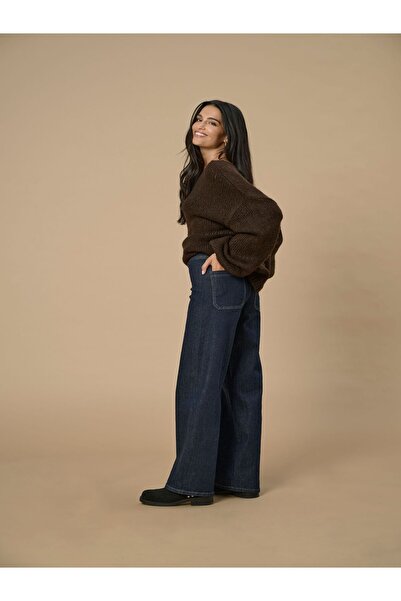 JDY Jeans mit weitem Bein JDYVANESSA Mittlere Taille Weiter Beinschnitt Jeans