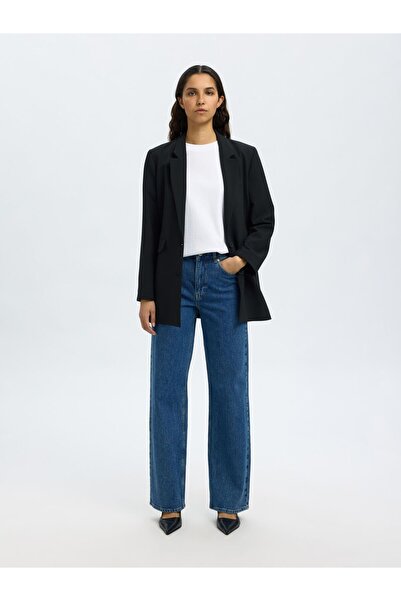 Selected Femme Wide Leg Jeans High Waist