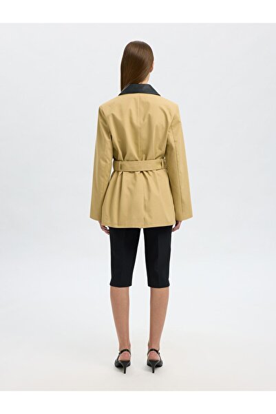Selected Femme Trenchcoat Baumwoll Gürtel