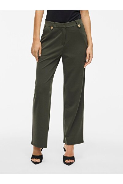 VILA Hose mit weitem Bein VICLUA High Waist