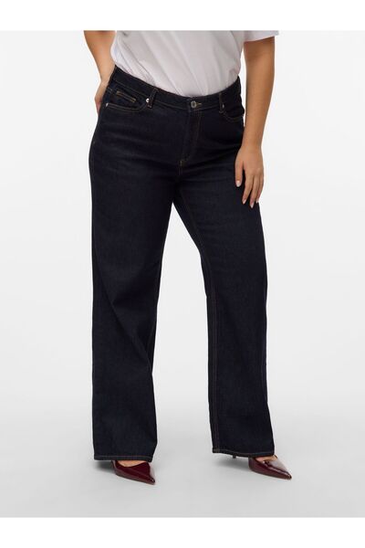 Veromoda Curve Weit geschnitten VMCTESSA Hohe Taille Weiter Beinschnitt Jeans