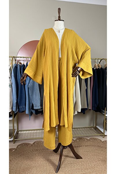 VeluraCollection SARI KİMONO TAKIM