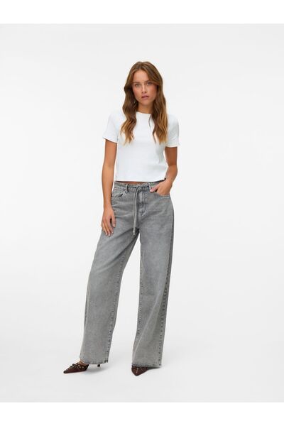 Vero Moda Weit geschnitten VMWIEN Mid Rise Weiter Beinschnitt Jeans