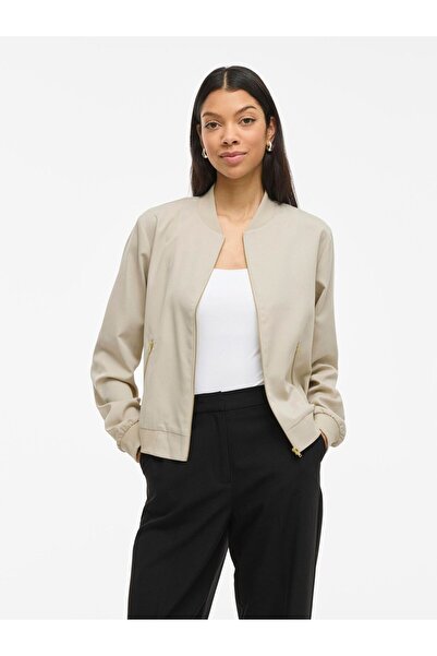 VILA Bomberjacke VIBUBBLE Reißverschluss