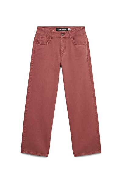 Something New Weit geschnitten SNRANCY Mid Rise Weiter Beinschnitt Jeans