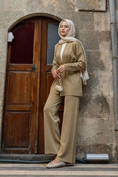 Hazamoda Victoria Simli Takım Camel