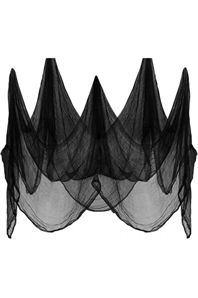 Booaee Halloween Decoration Set, Cotton/Paper/PVC, Black, 14 Pieces
