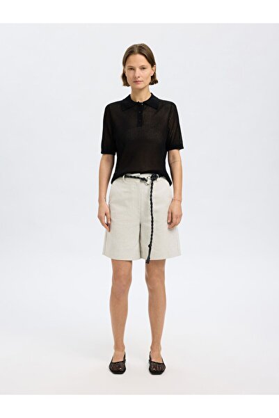 SELECTED Polohemd aus Strick Kurzarm