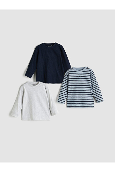 LC Waikiki Bisiklet Yaka Erkek Bebek Tişört 3'lü