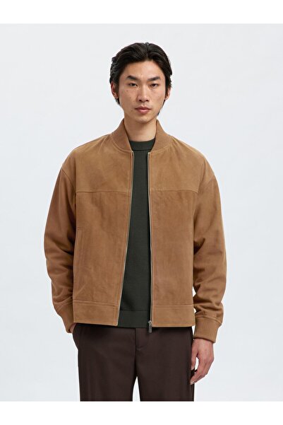 Selected Homme Bomberjacke 100% Wildleder