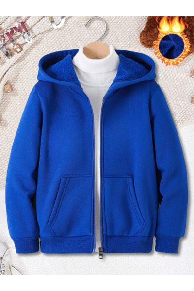 MELADYAN Unisex Çocuk Sevimli Asılan Kediler Baskılı Kapüşonlu Ceket