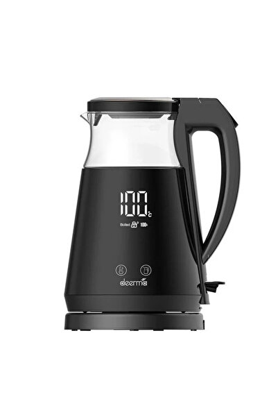 Deerma Electric kettle SH90W, 1700 W, 1.7L, Keep warm, Inox, Touch control, LED display, Black