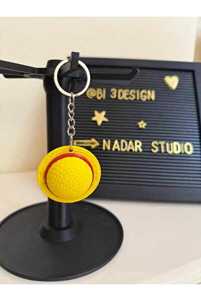 NadarStudio One Piece Luffy Hasır Şapka Figür Anahtarlık Çanta Süsü