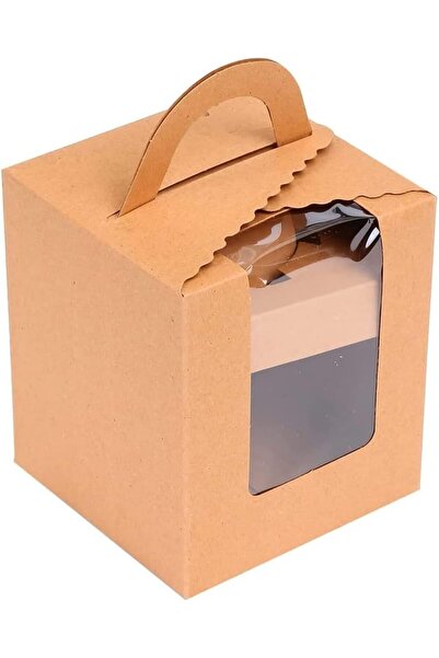 erorex 50 Pack Single Cupcakes Containers Gift Boxes Window Inserts Handle Wedding Candy Boxes Muffin Box…