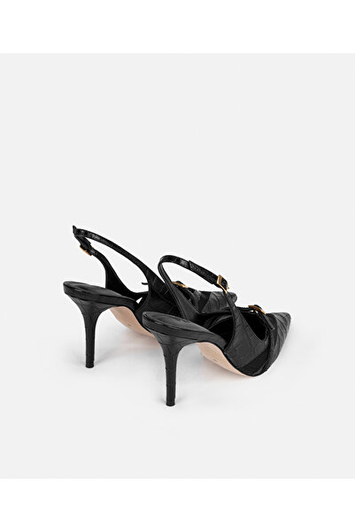 İpekyol Transparan detaylı ve bantlı topuklu ayakkabı