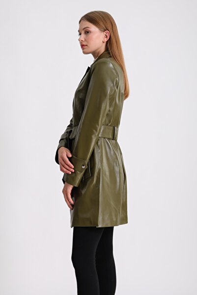 MQ Leather معطف جلد ماروكين أجدادا للنساء