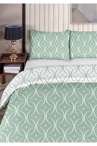 Evim Focus 100% Cotton Double Duvet Cover Set 200X220Cm Dark Mint