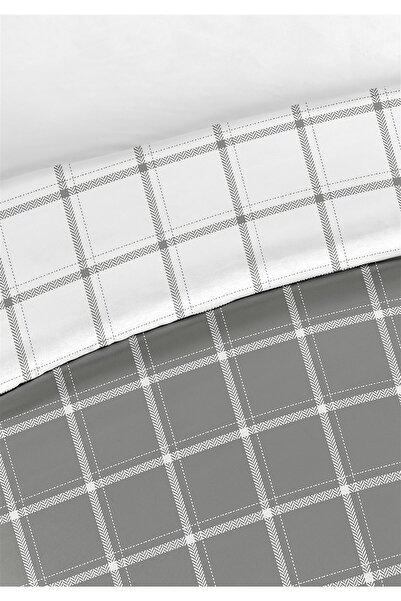 Evim Tual 100% Cotton Double Duvet Cover Set 200X220Cm Dark Gray