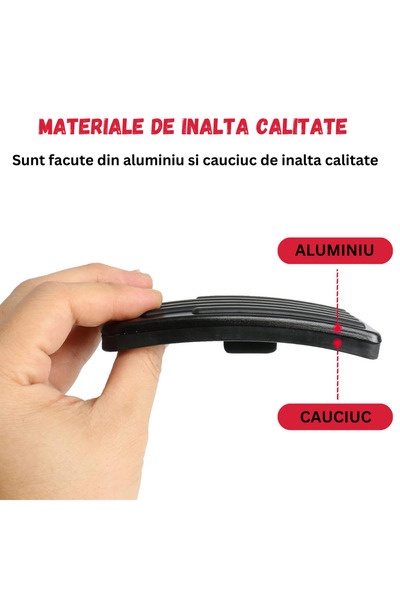 BRAGUS 2 ornamente aluminiu pentru pedale, compatibil cu Tesla Model 3/Y, 2021-2023, anti-alunecare, negru