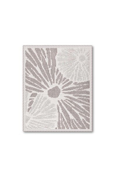 Bluenity Angers Natural Cotton 2-Piece Bath Mat Set 60X100+50X60 cm - Stone