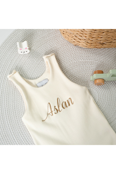 angelee baby (Printable Name) Ribana Jumpsuit Cream