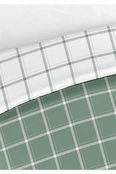 Evim Tual 100% Cotton Double Duvet Cover Set 200X220Cm Glass Green