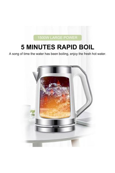 Generic Electric Kettle, 1500W Stainless Steel Rapid Boil Water Boiler & Heater with Auto Shutoff