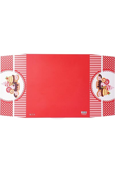 erorex Cake Box 50 Pieces, Red/White