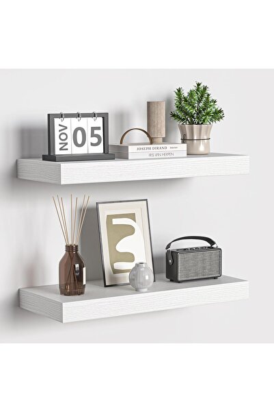 Yelajoy 2 Pack Floating Shelves,Wooden with Invisible Brackets,Wall Mounted Shelves for Wall Decor Storage