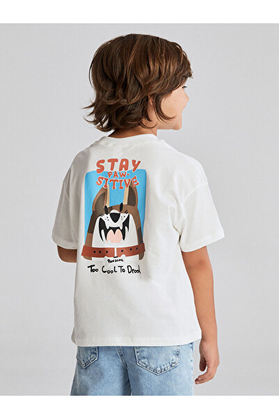 LC Waikiki طاقم الرقبة المطبوعة الصبي تي شيرت