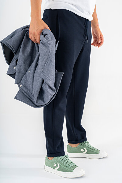 Souris Чоловічі сині штани-джоггери з подвійними штанинами, облягаючого крою, зручної посадки