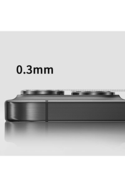 Case 4U Apple iPhone 17 Mikro 0.3 mm AR Kaplama 9H Kamera Lens Koruyucu Siyah