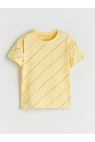 LC Waikiki تي شيرت ساري بيبي بوي مخطط برقبة دائرية