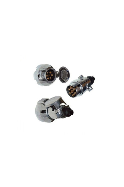 Led Light Alex 7-pin metal trailer plug + socket