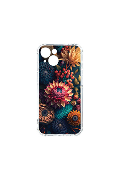 bestcase Carcasă spate antișoc pentru Apple iPhone 15 Plus, flori colorate, A...