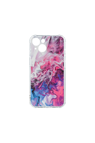 bestcase Carcasă spate antișoc pentru Apple iPhone 14 Plus, roz marmorat și a...