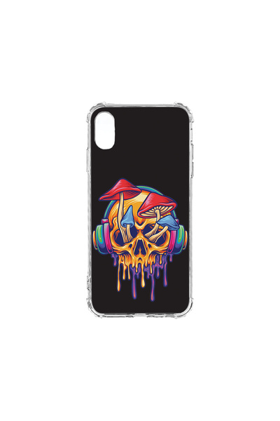 bestcase Carcasă spate antișoc pentru Apple iPhone XR, model ciupercă-craniu,...
