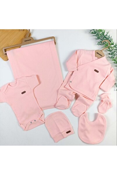 BYS BABY FASHION % 100 Organik Pamuklu 7'li Kız Bebek Hastane Yenidoğan Çıkış...