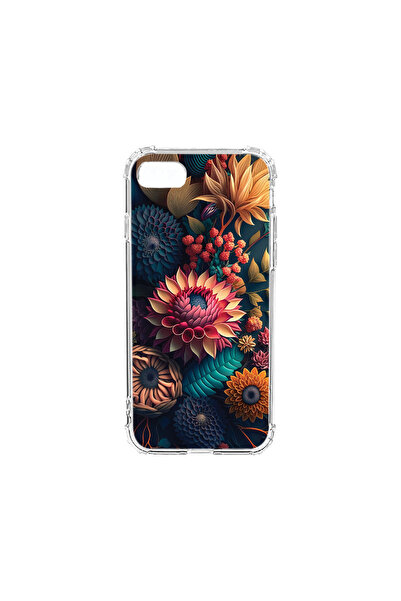 bestcase Carcasă spate antișoc pentru Apple iPhone SE 3 / SE 2 / 8 / 7, flori...