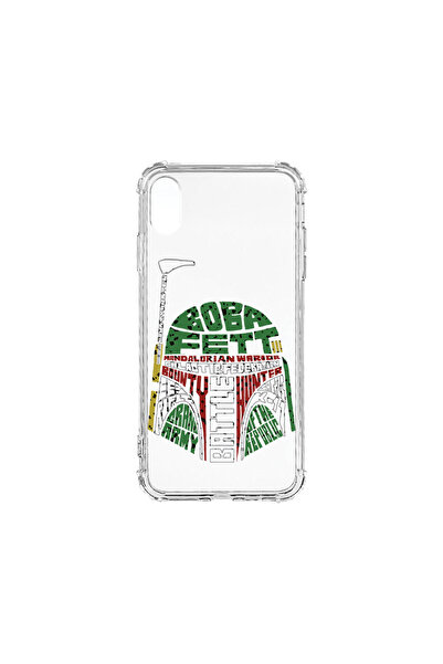 bestcase Carcasă spate antișoc pentru Apple iPhone XR, Calligraphy Boba Fett,...